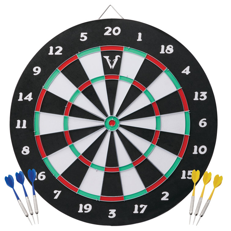 Viper Double Play Coiled Paper Fibre Dartboard With Darts, Viper Small